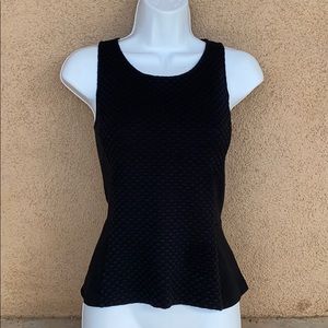 Jcrew black peplum tank